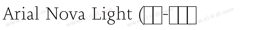 Arial Nova Light (标题字体转换